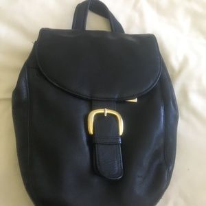 Tignanello Black Leather Vintage Backpack!